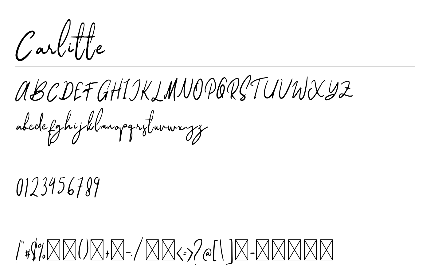 Carlitte Font preview