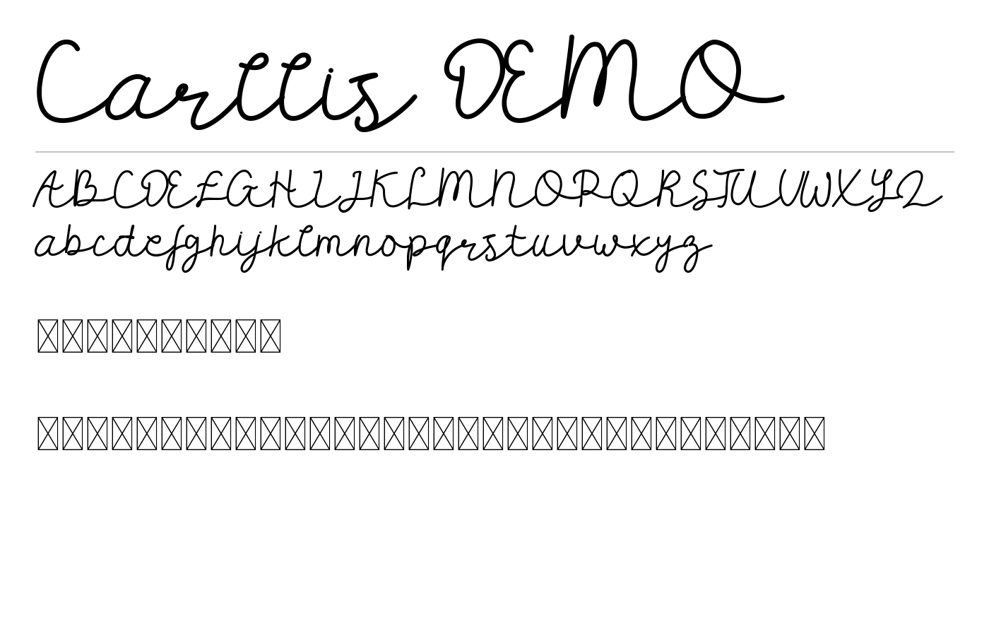 Carllis DEMO Font preview