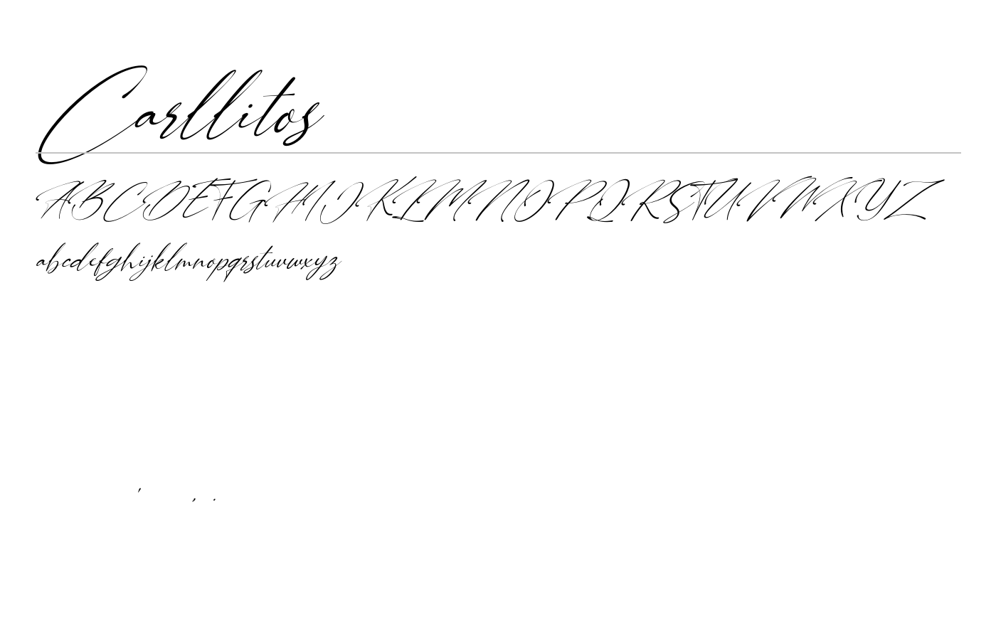 Carllitos Font preview