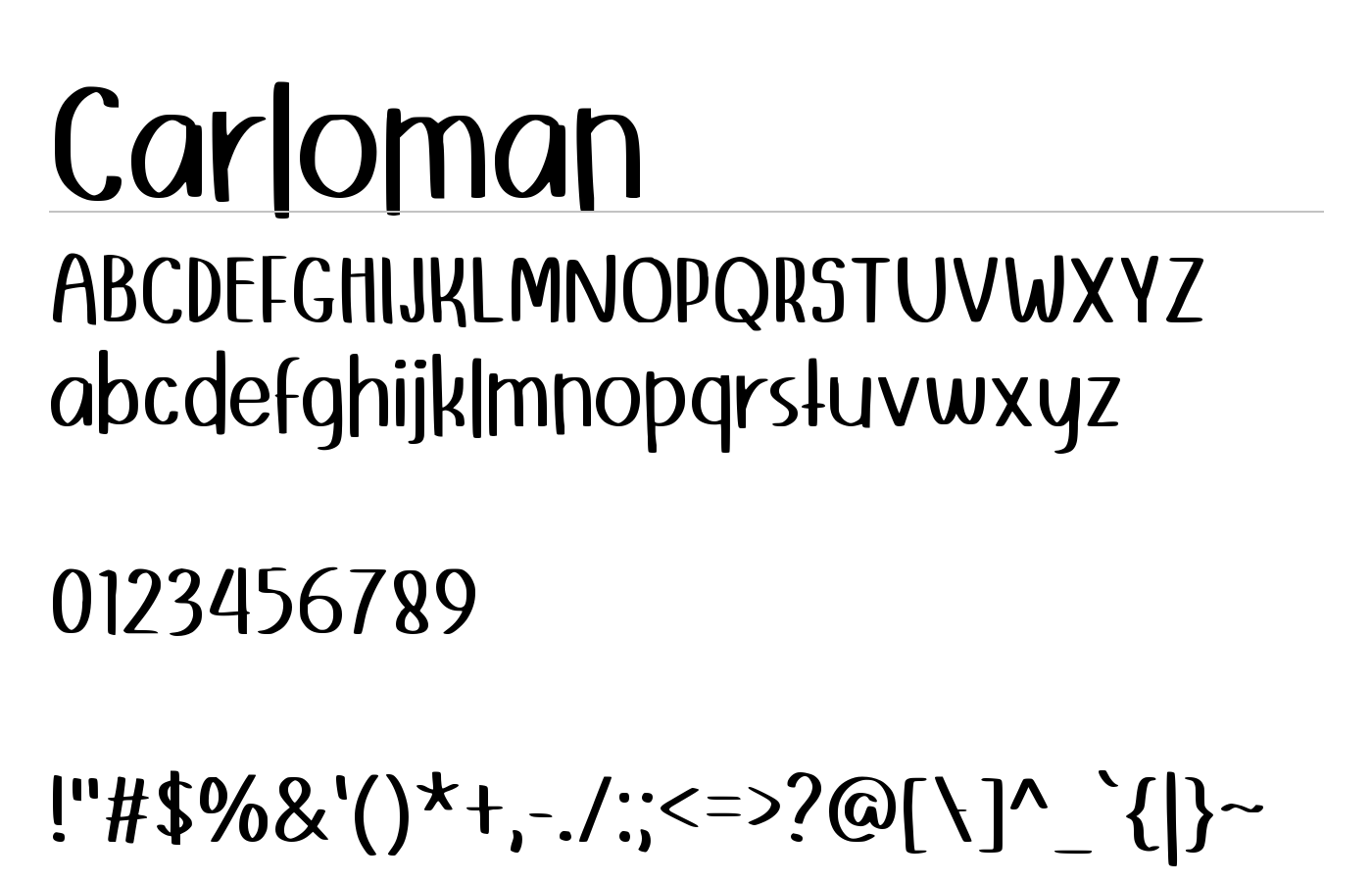 Carloman Font preview