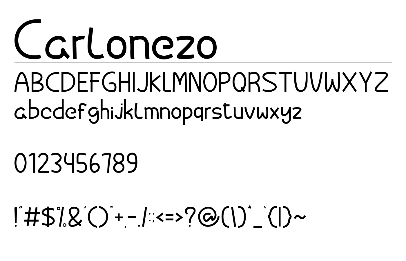 Carlonezo Font preview