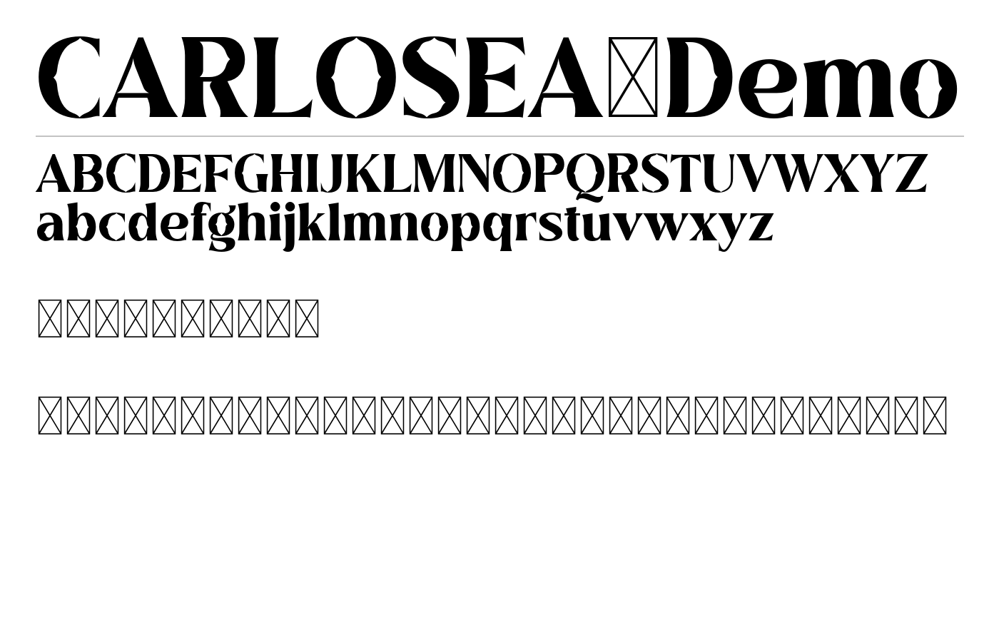 CARLOSEA-Demo Font preview
