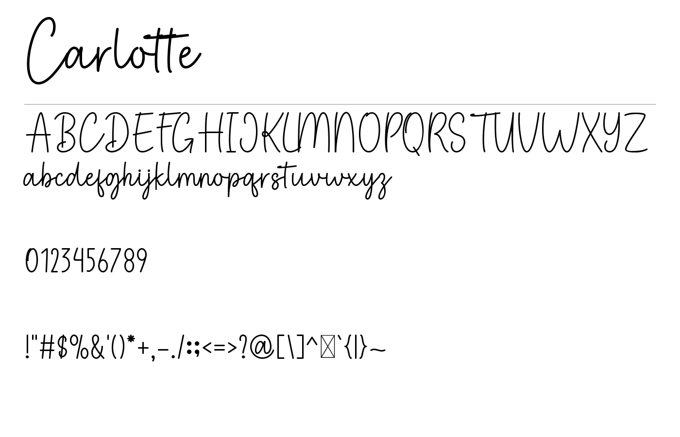 Carlotte Font preview