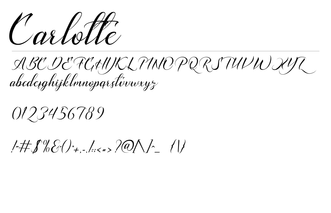 Carlotte Font preview
