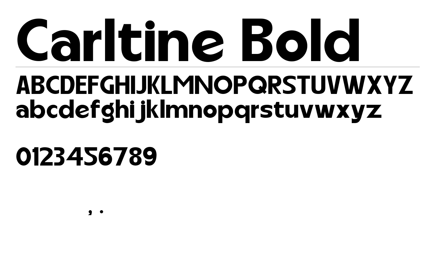 Carltine Font preview