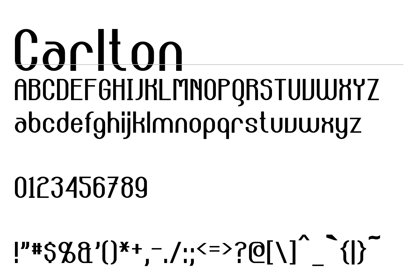 Carlton Font preview