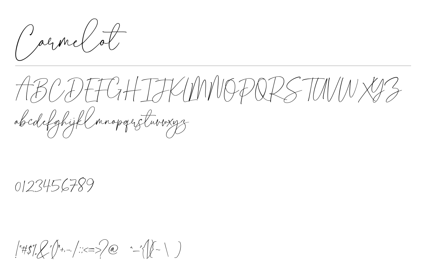 Carmelot Font preview