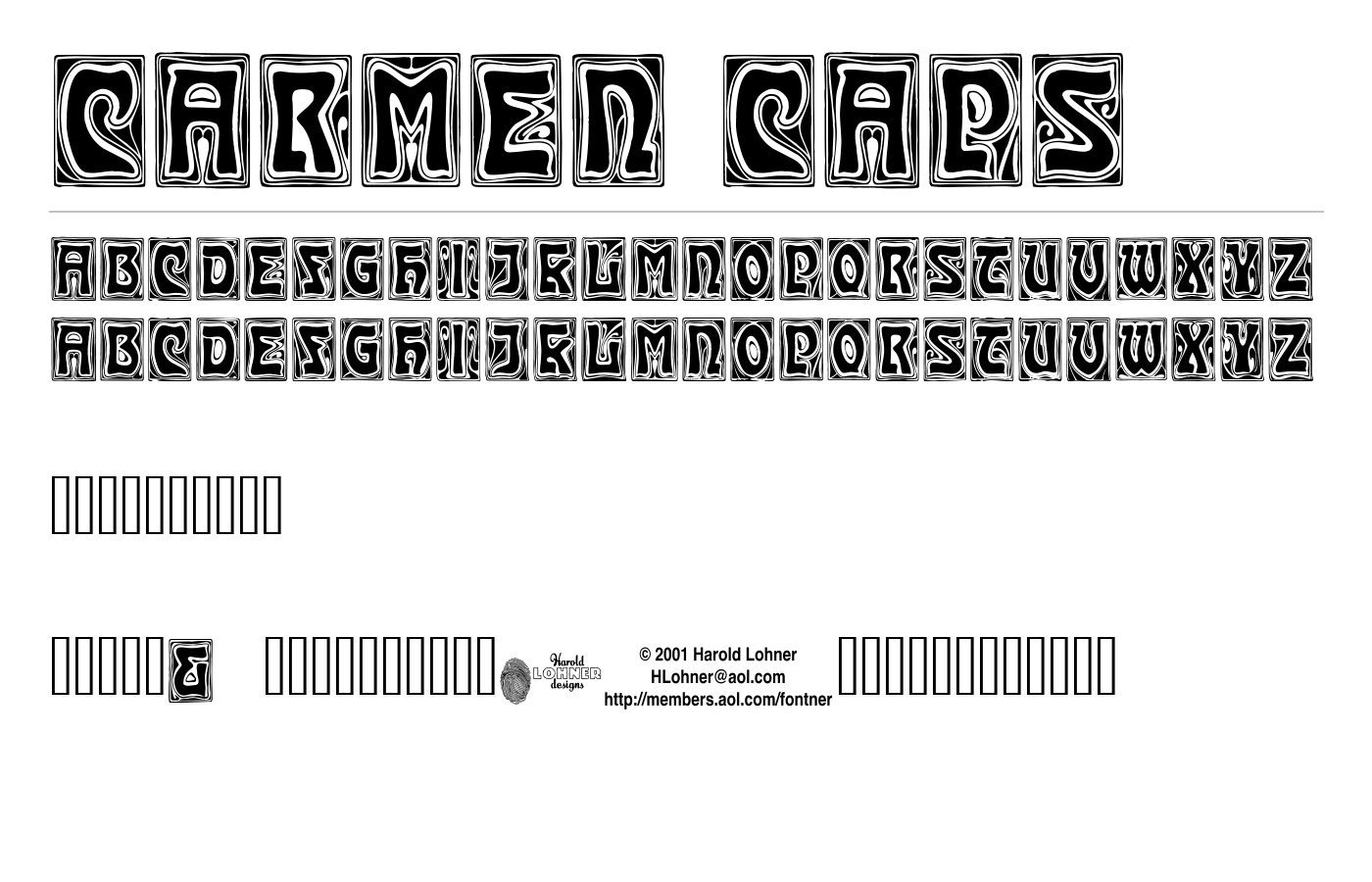 Carmen Caps Font preview