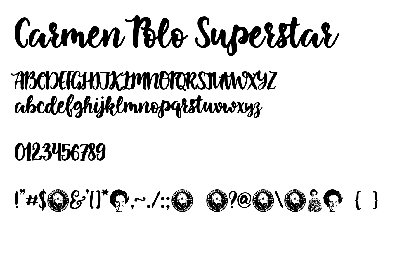 Carmen Polo Superstar Font preview
