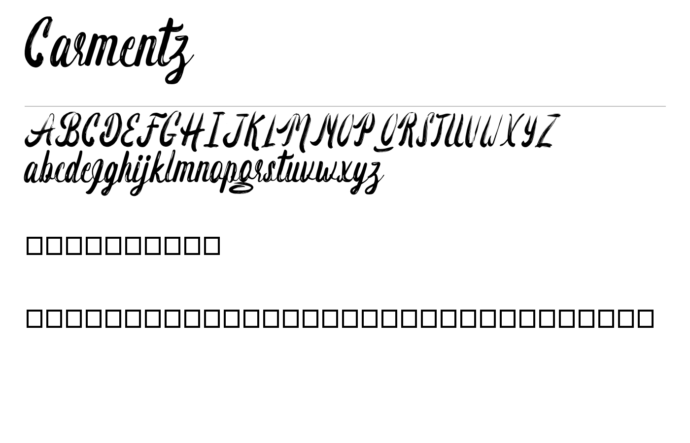 Carmentz Font preview