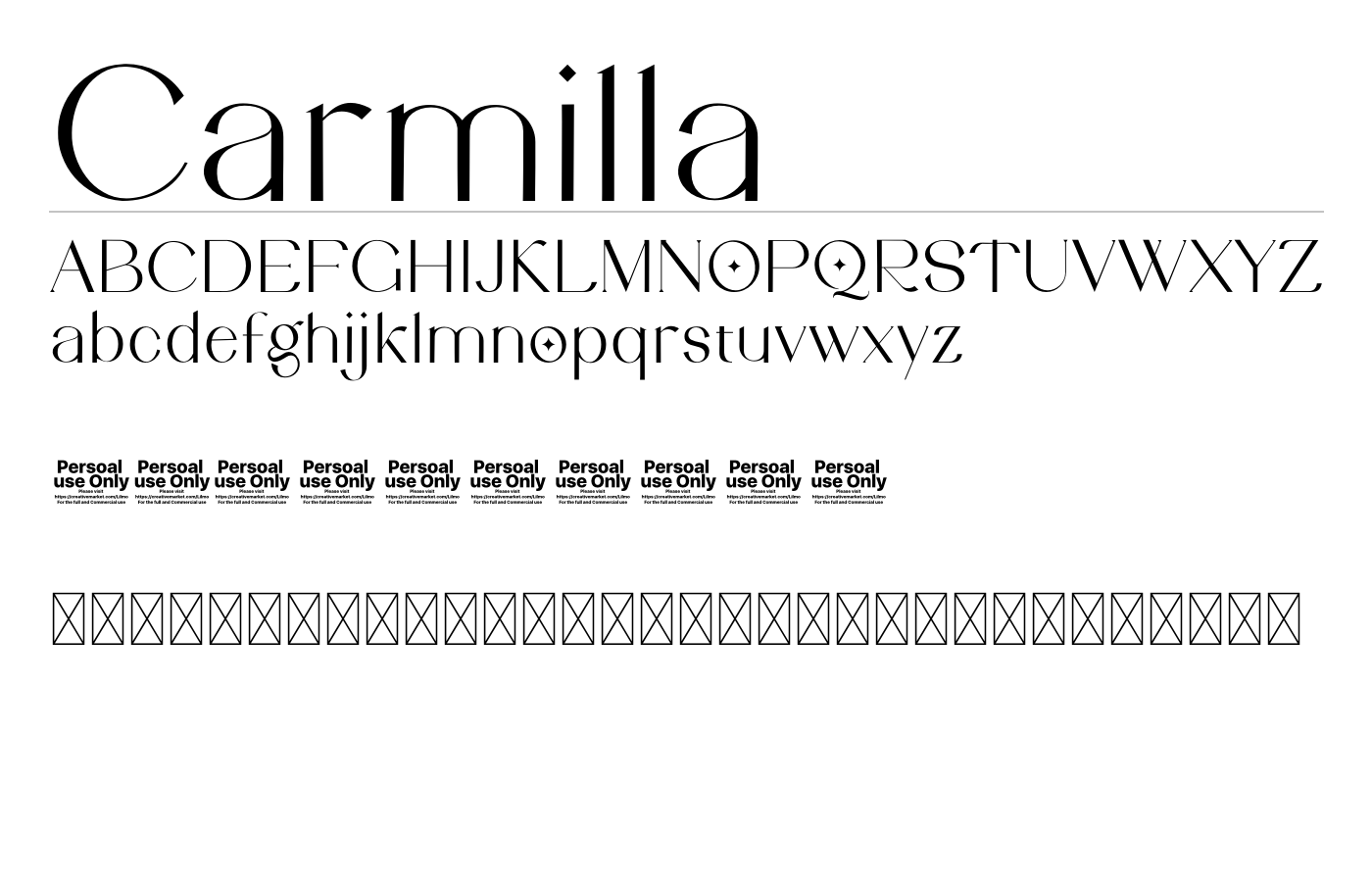 Carmilla Font preview