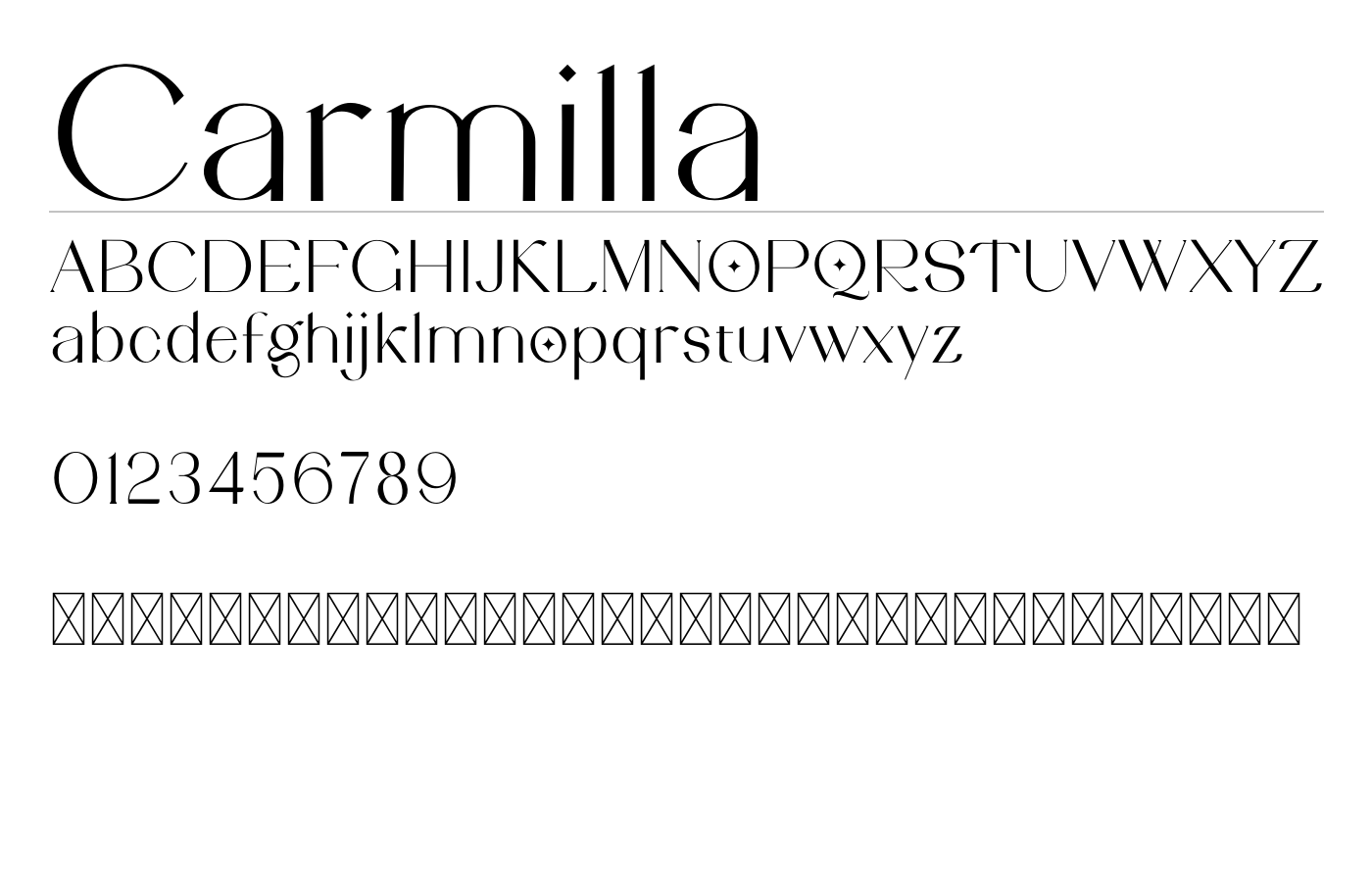 Carmilla Font preview