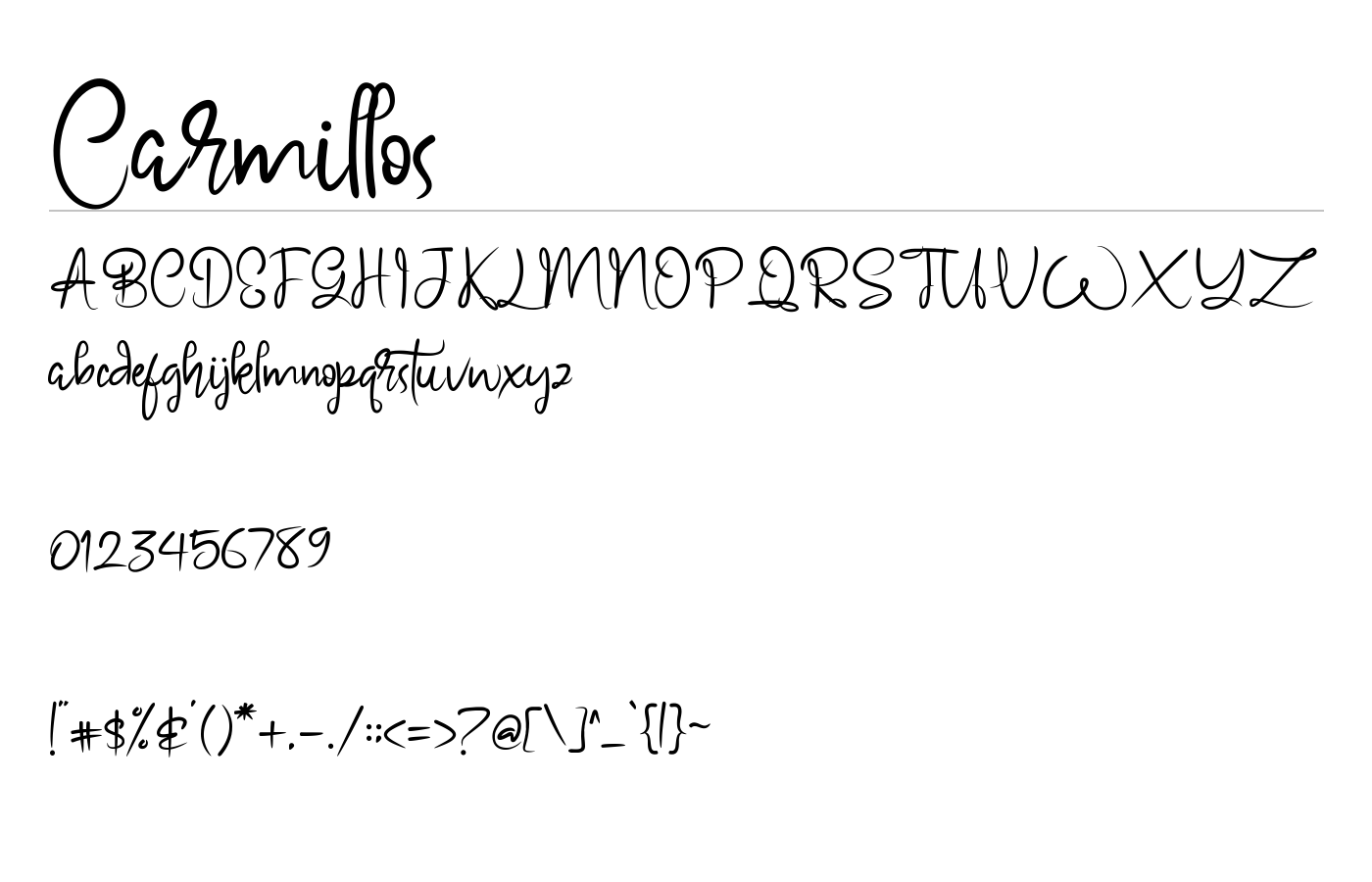 Carmillos Font preview