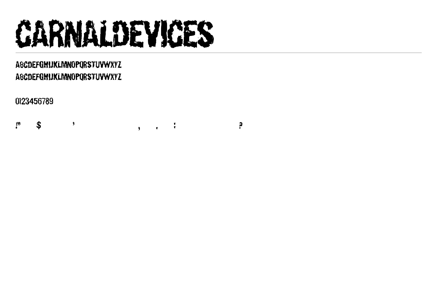 CarnalDevices Font preview