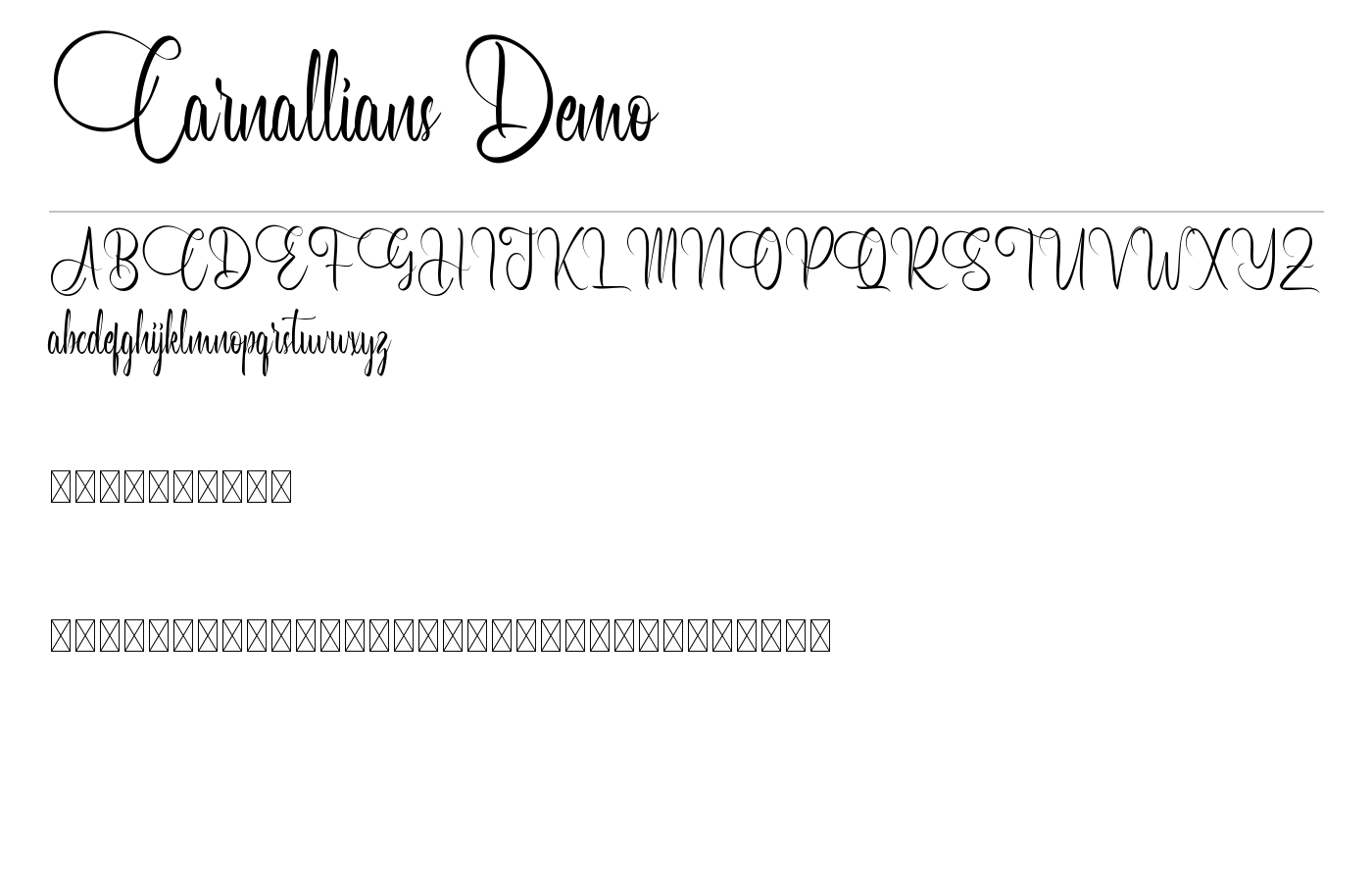 Carnallians Demo Font preview