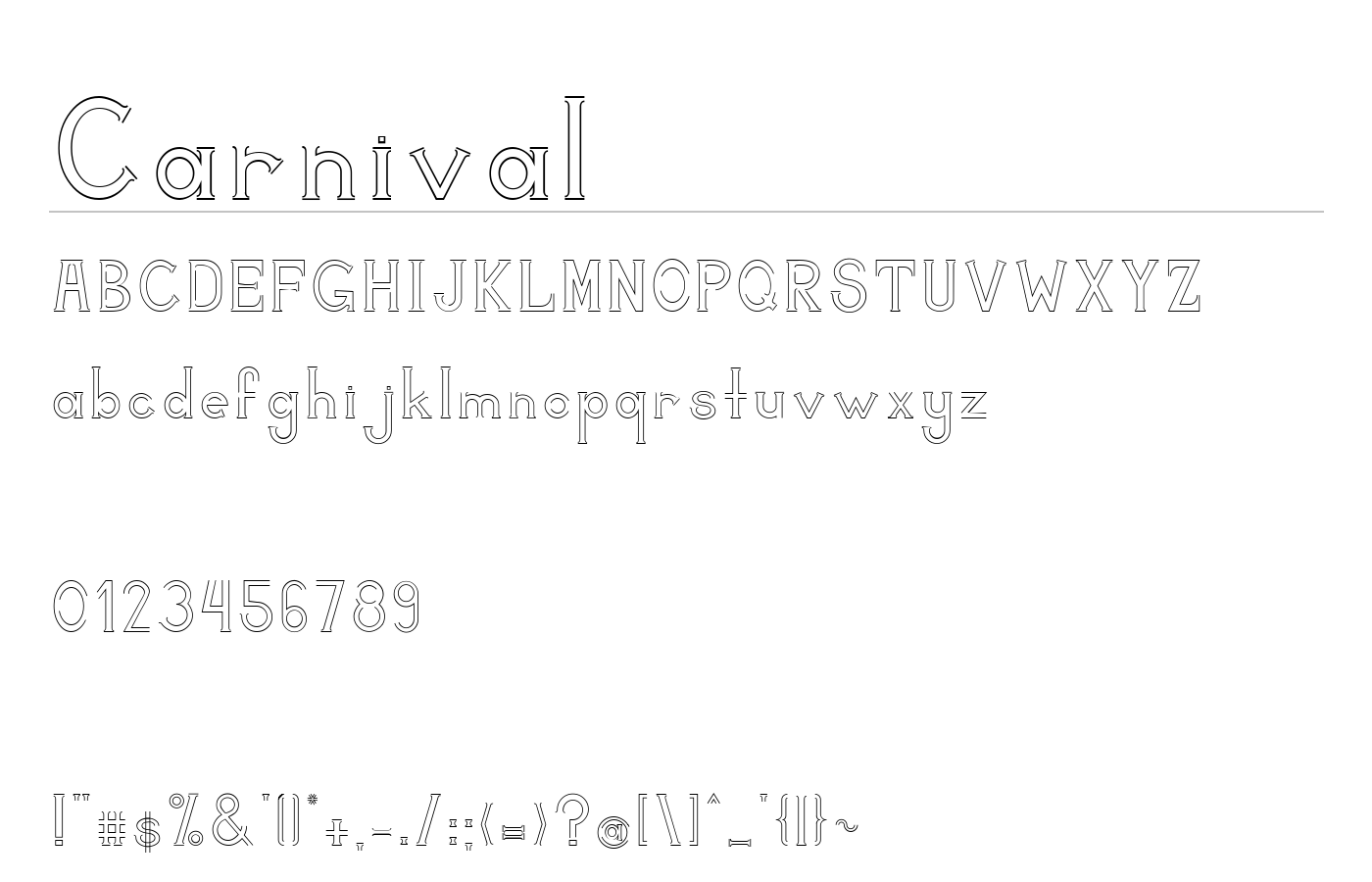 Carnival Font preview