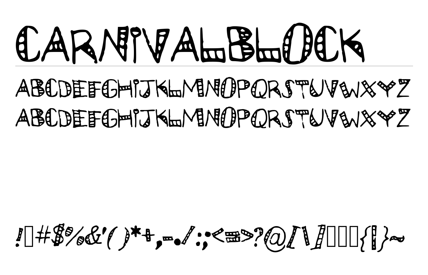 CarnivalBlock Font preview