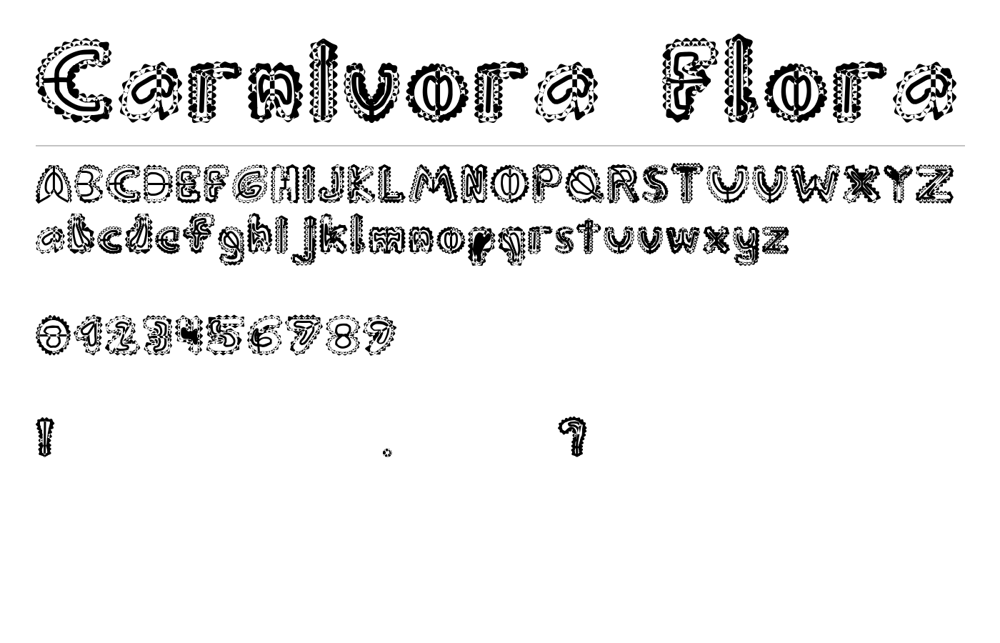 Carnivora Flora Font preview