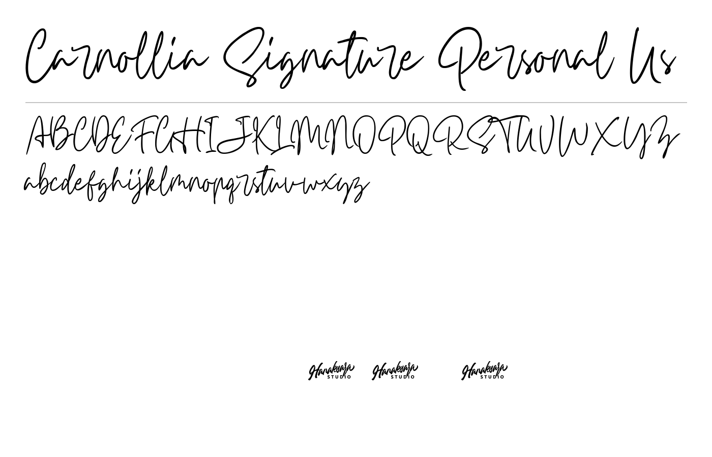 Carnollia Signature Personal Us Font preview