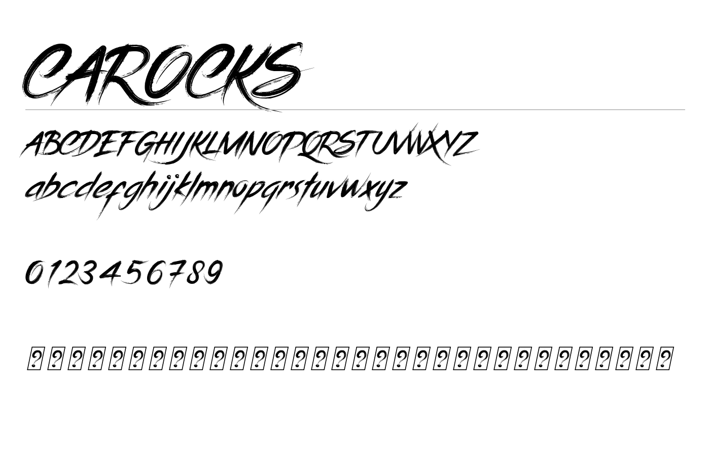 CAROCKS Font preview