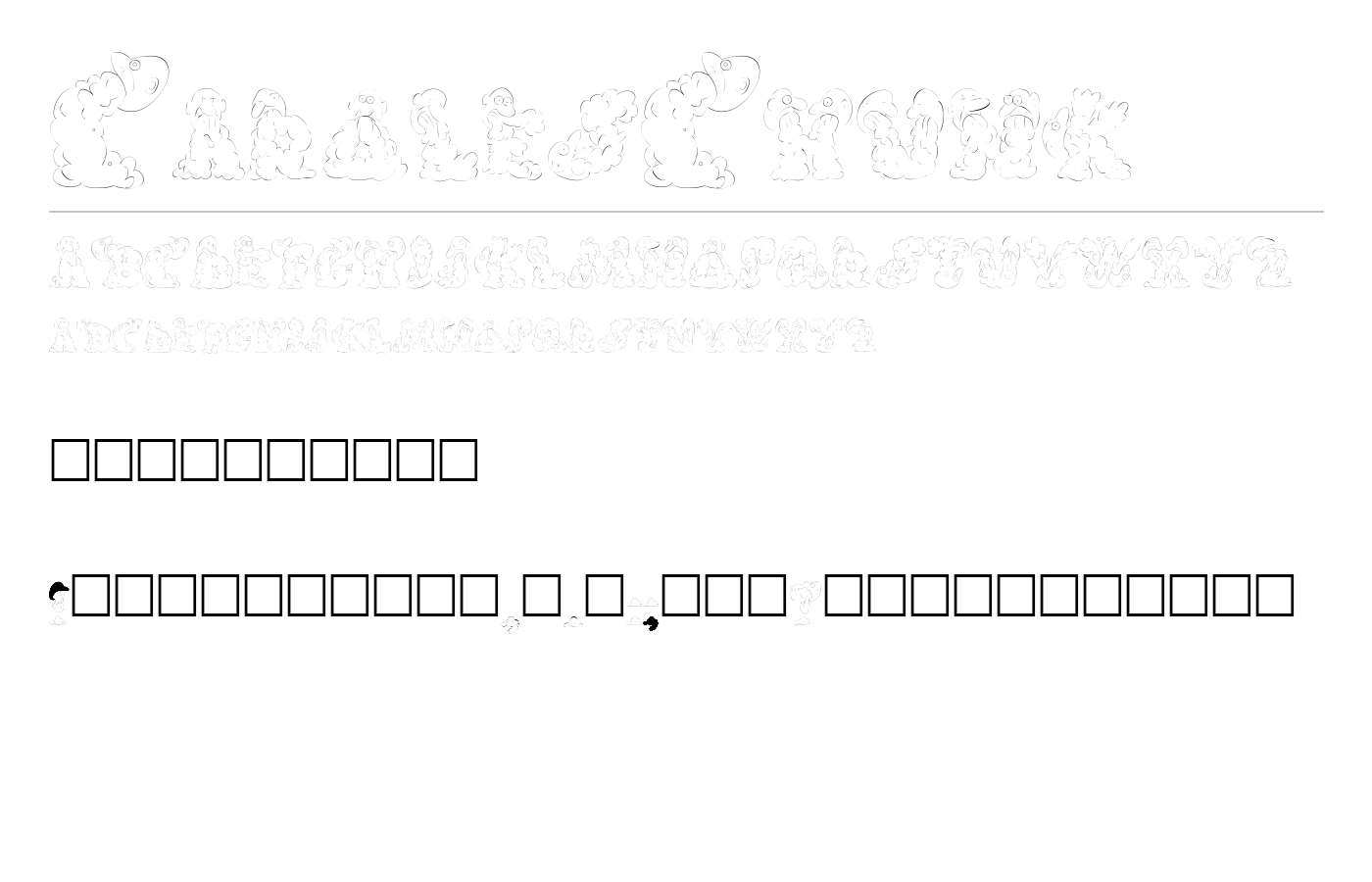CarolesChunk Font preview