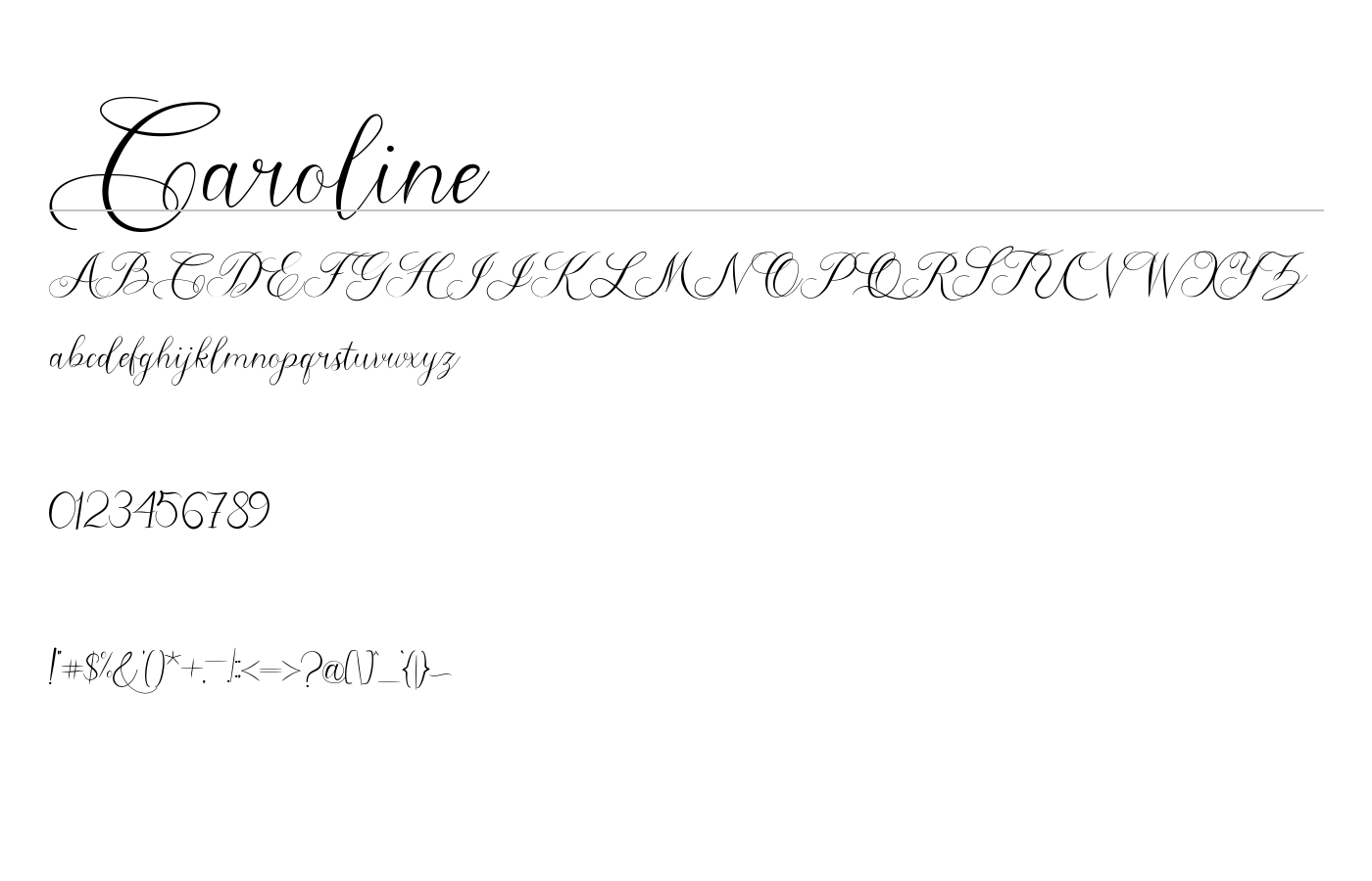 Caroline Font preview