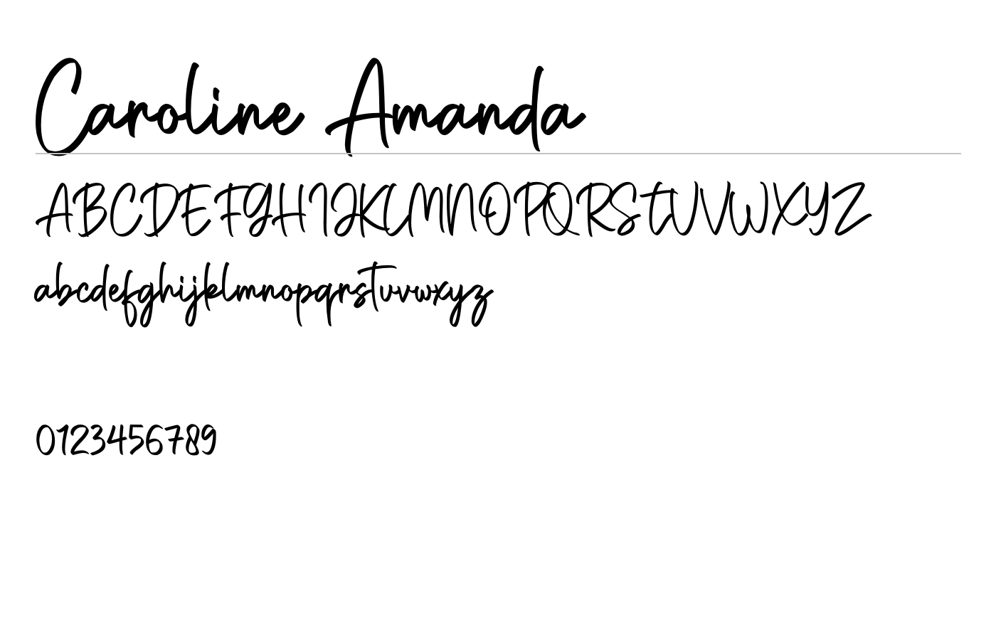 Caroline Amanda Font preview