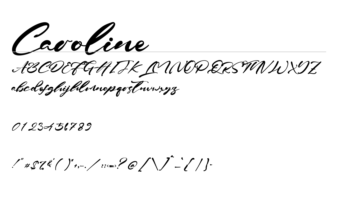 Caroline Font preview