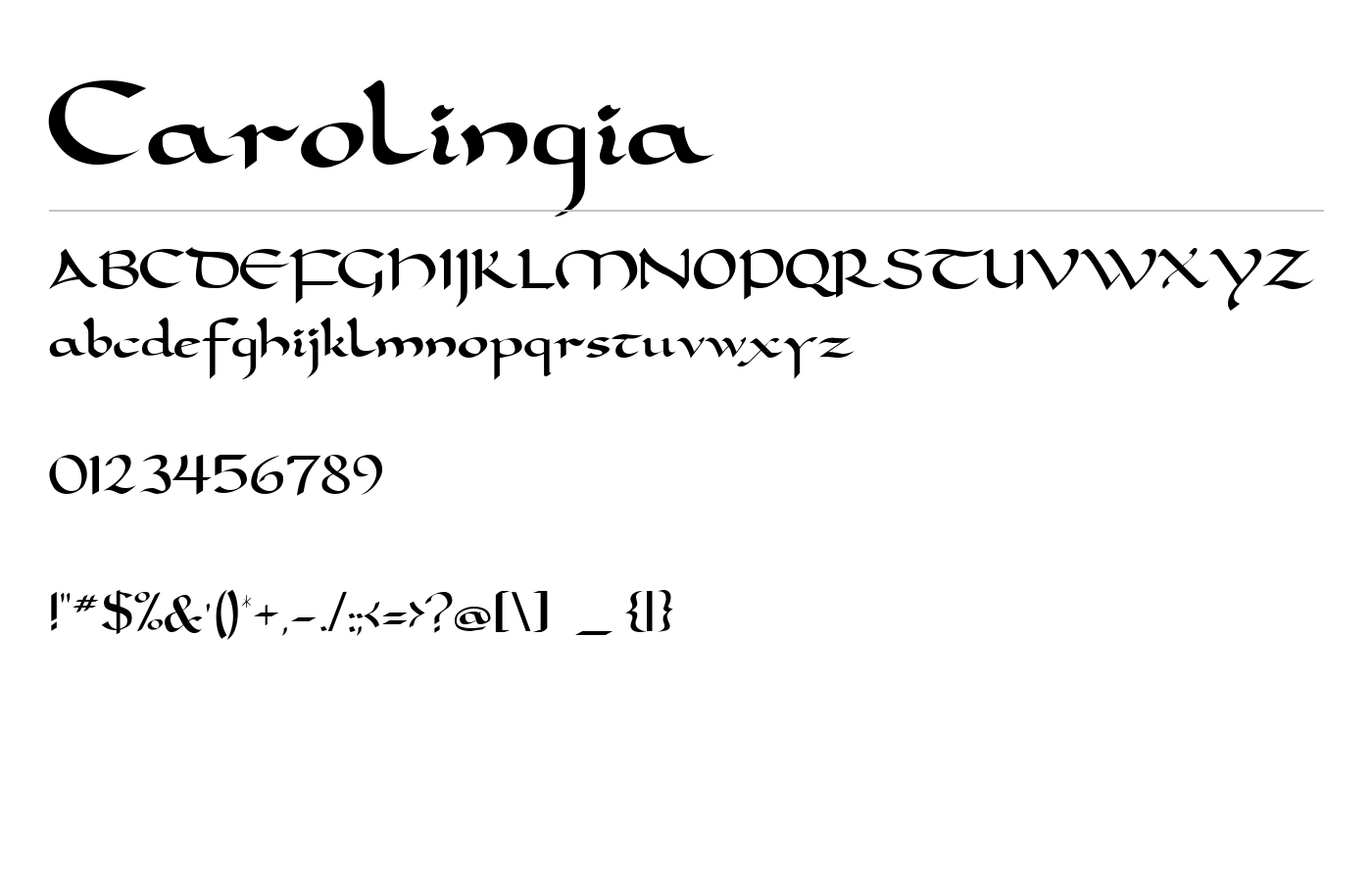 Carolingia Font preview