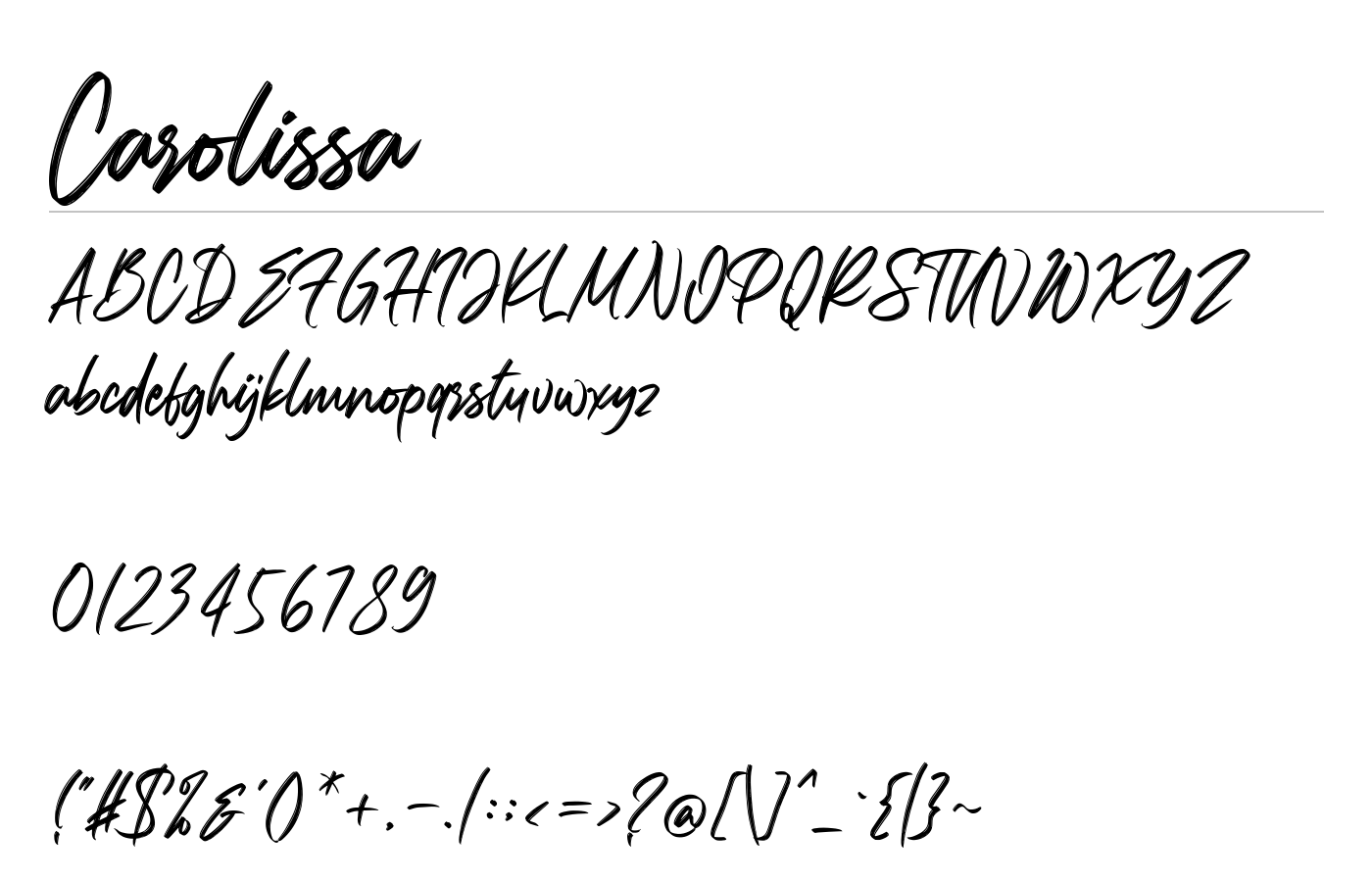 Carolissa Font preview