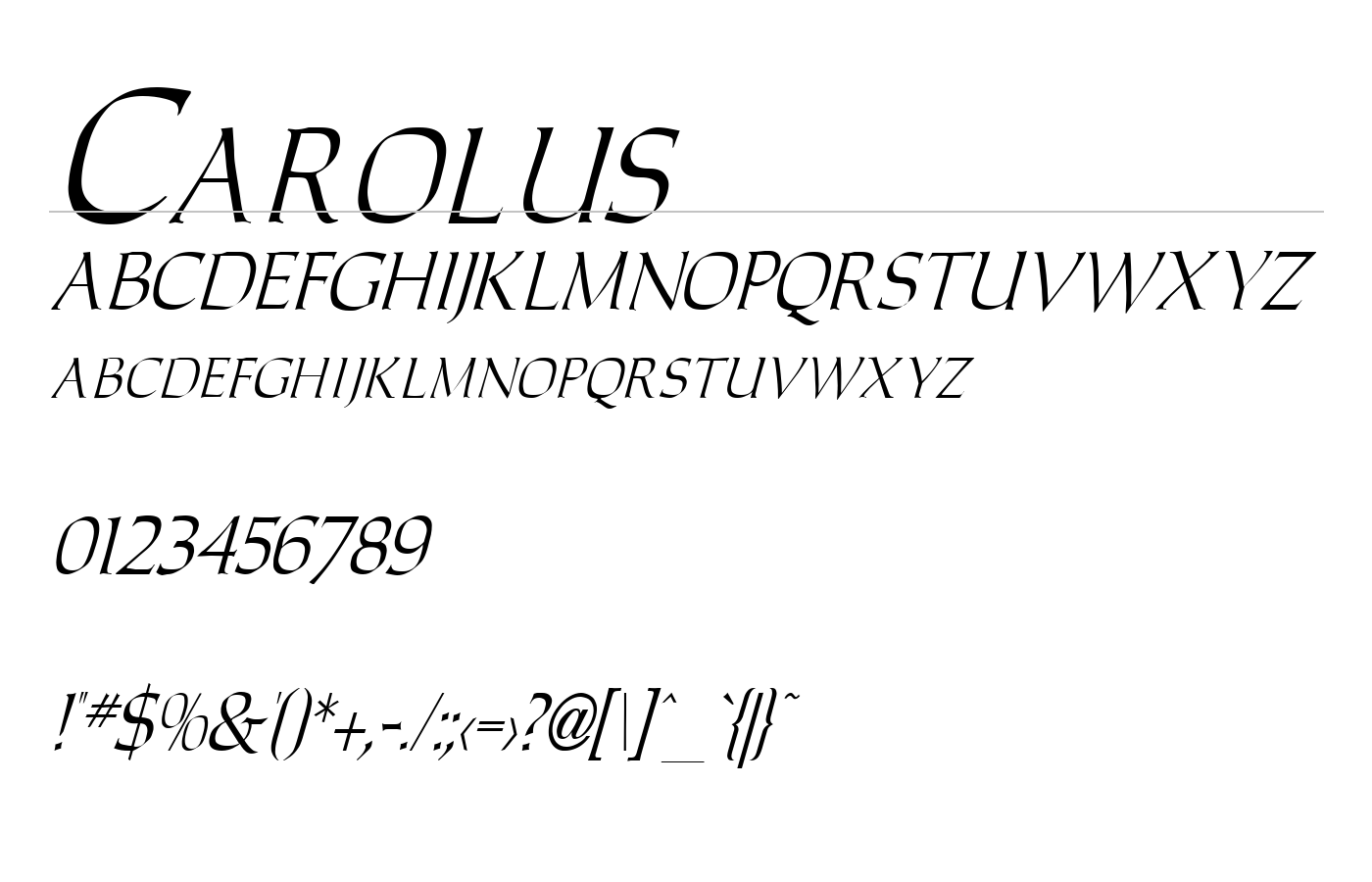 CarolusRomanFont preview