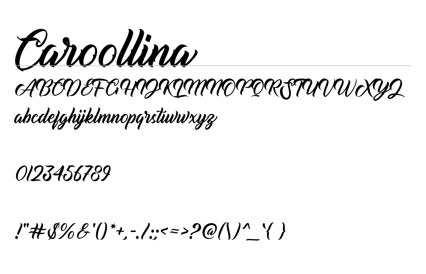 Caroollina Font preview
