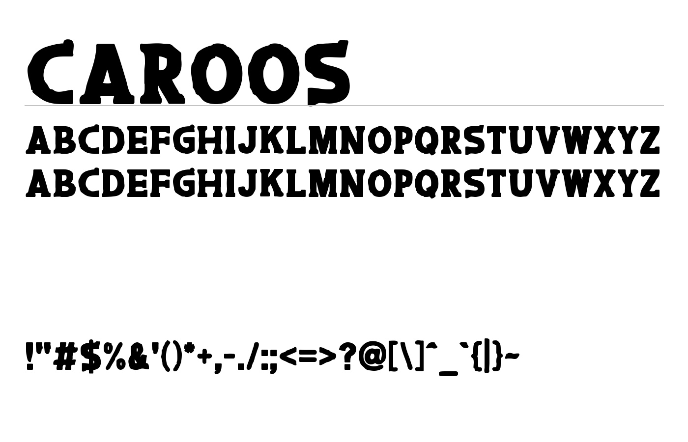 Caroos Font preview