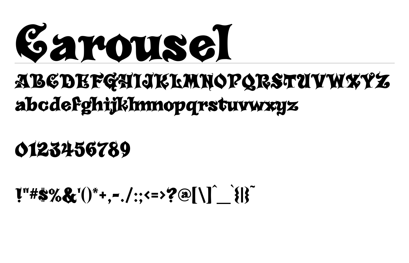 Carousel Font preview