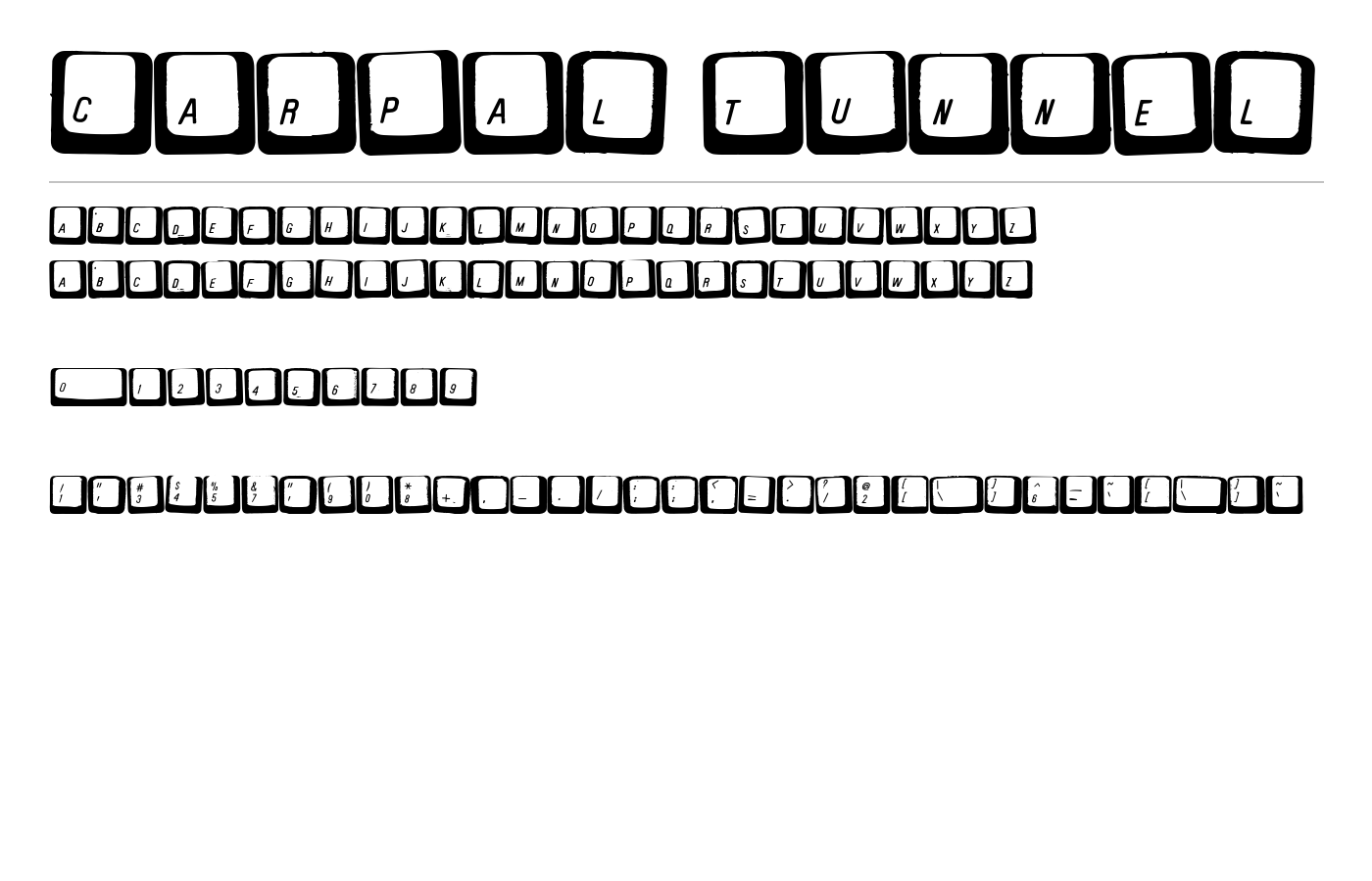 Carpal Tunnel Font preview