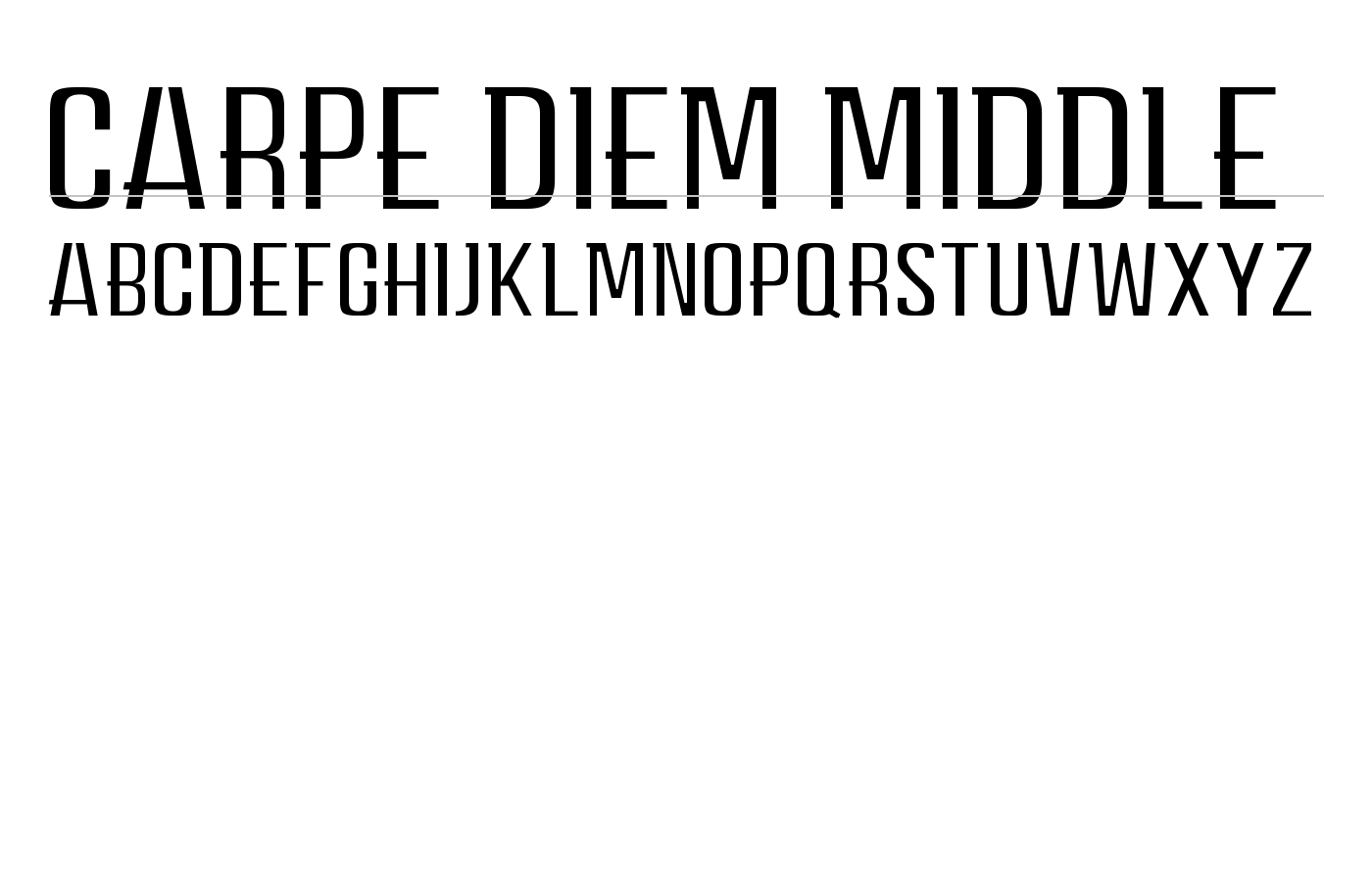 CARPE DIEM MIDDLE demo Font preview