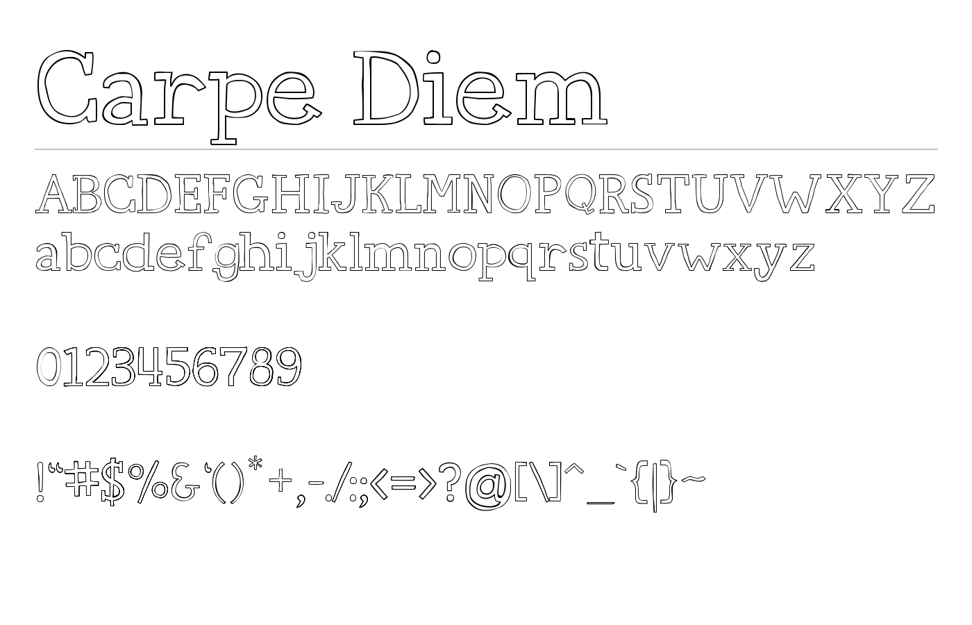 Carpe Diem Font preview