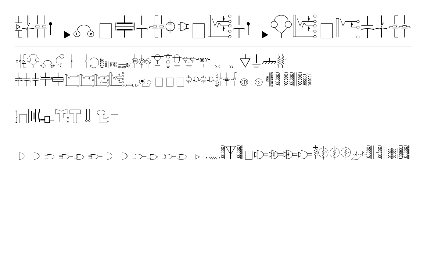 Carr Electronic Dingbats Font preview