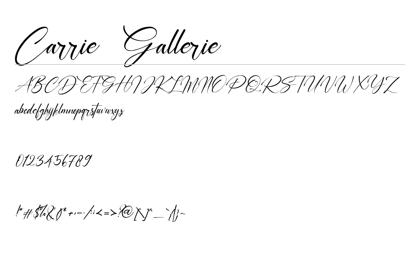 Carrie Gallerie Font preview