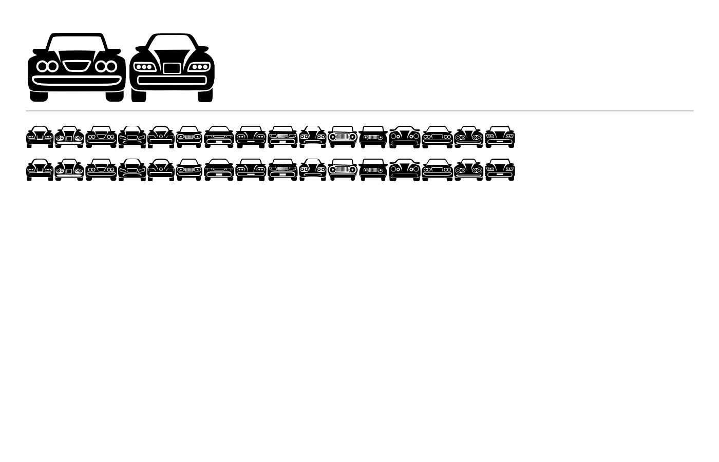 Cars Font preview