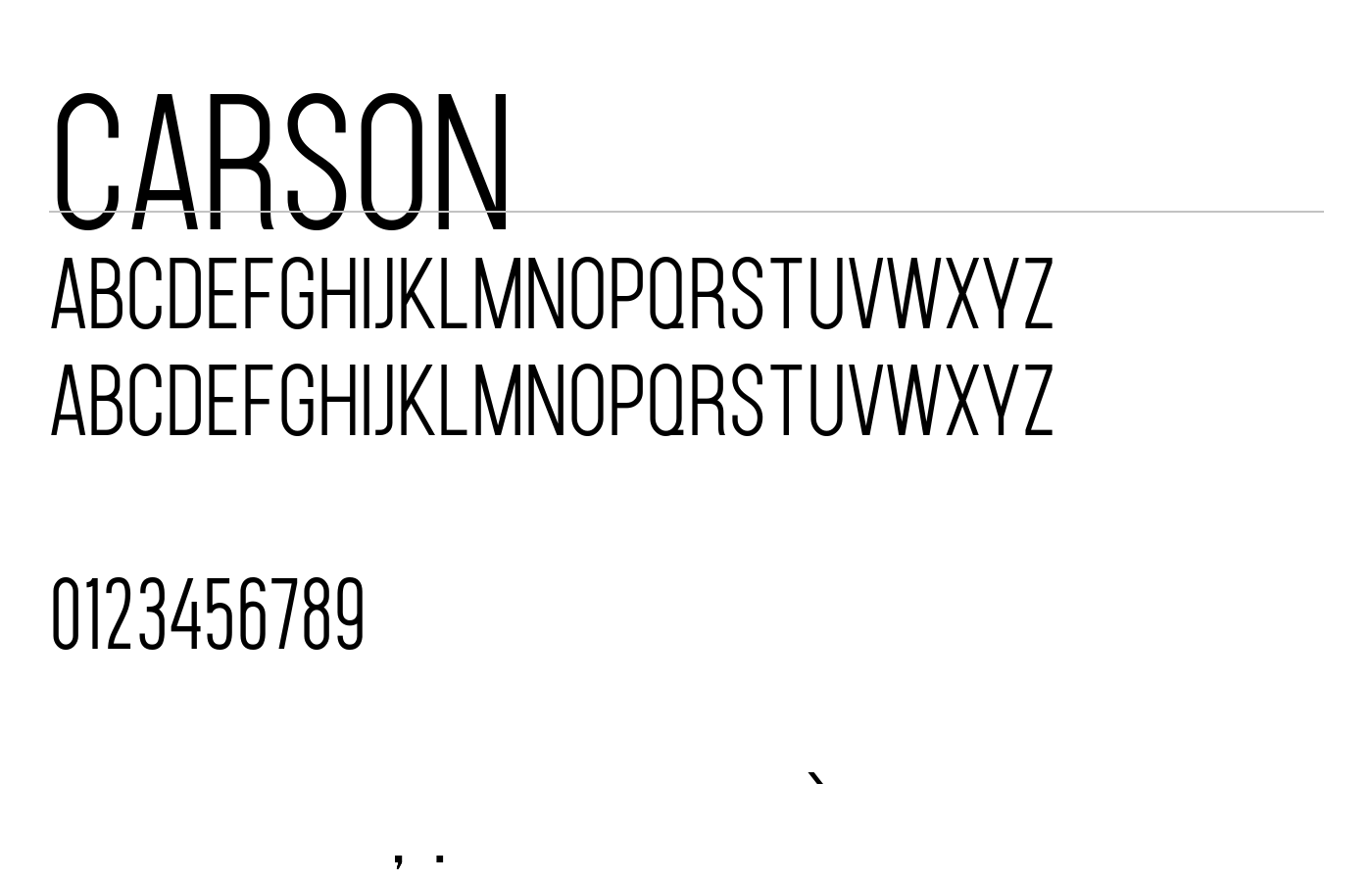 Carson Font preview
