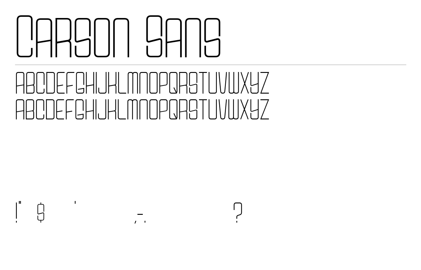 Carson Sans Font preview