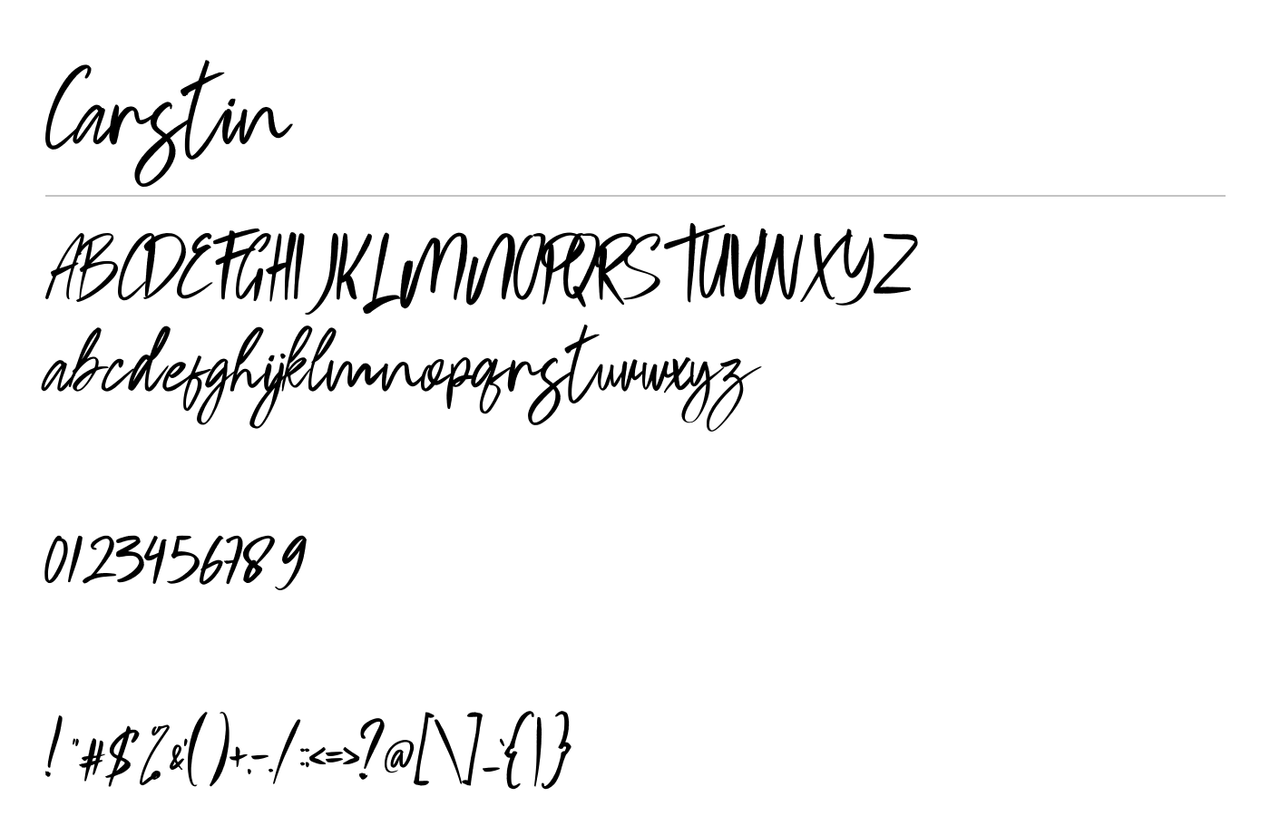 Carstin Font preview
