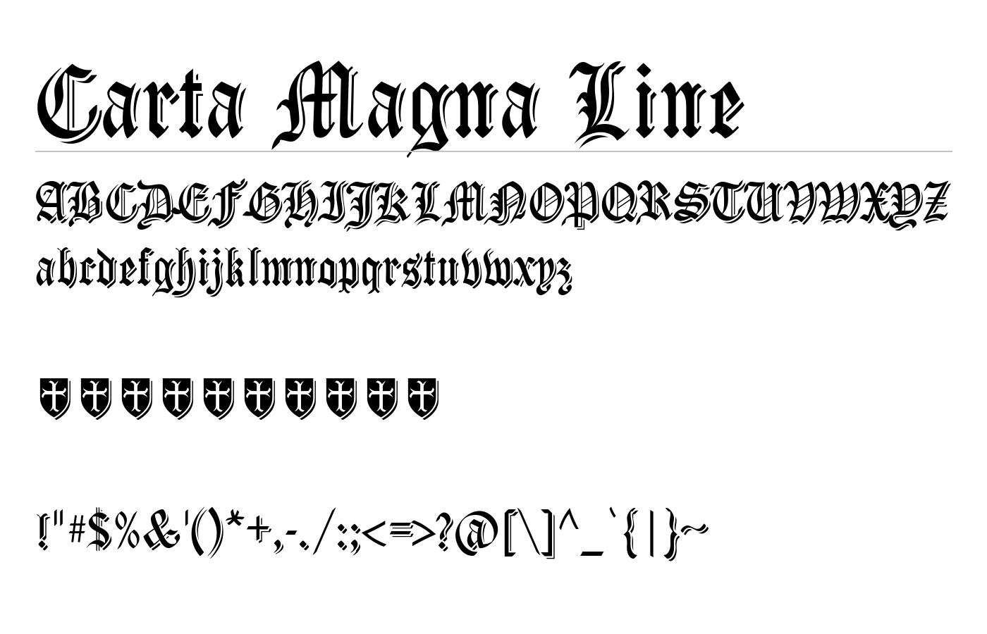 Carta Magna Line Font preview