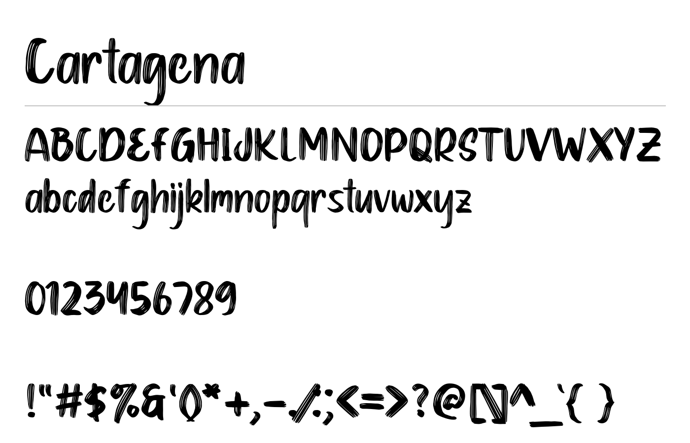 Cartagena Font preview