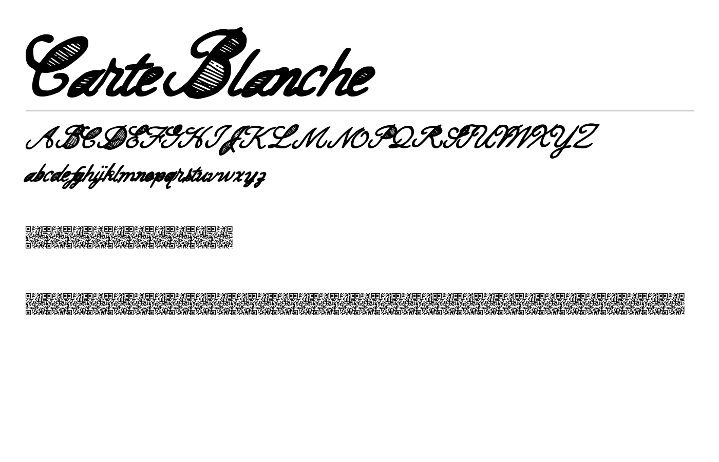 CarteBlanche Font preview