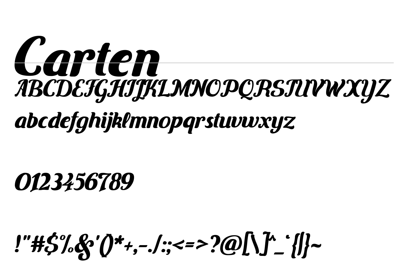Carten Font preview