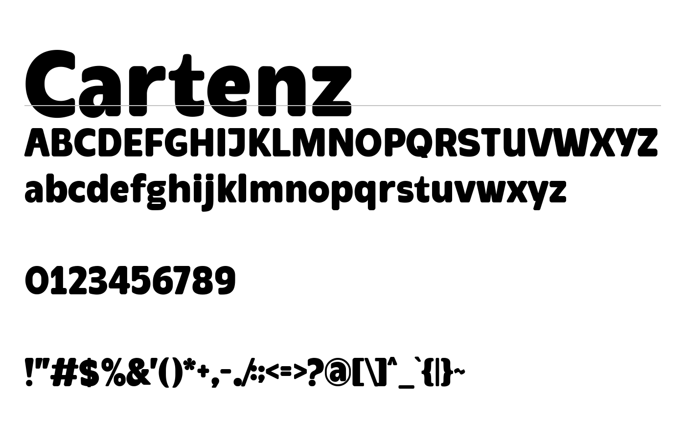 Cartenz Font preview
