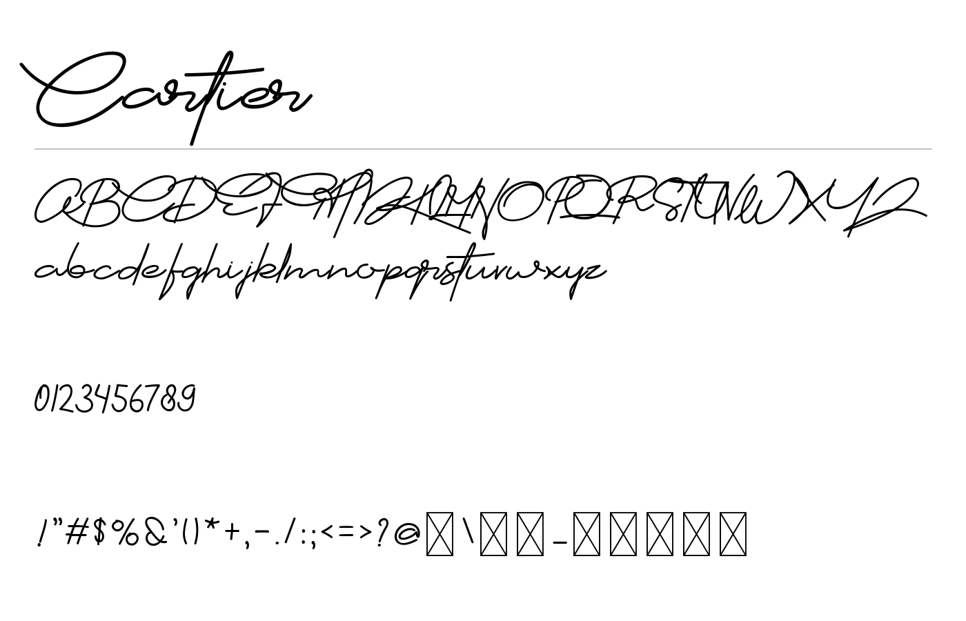 Cartier Font preview