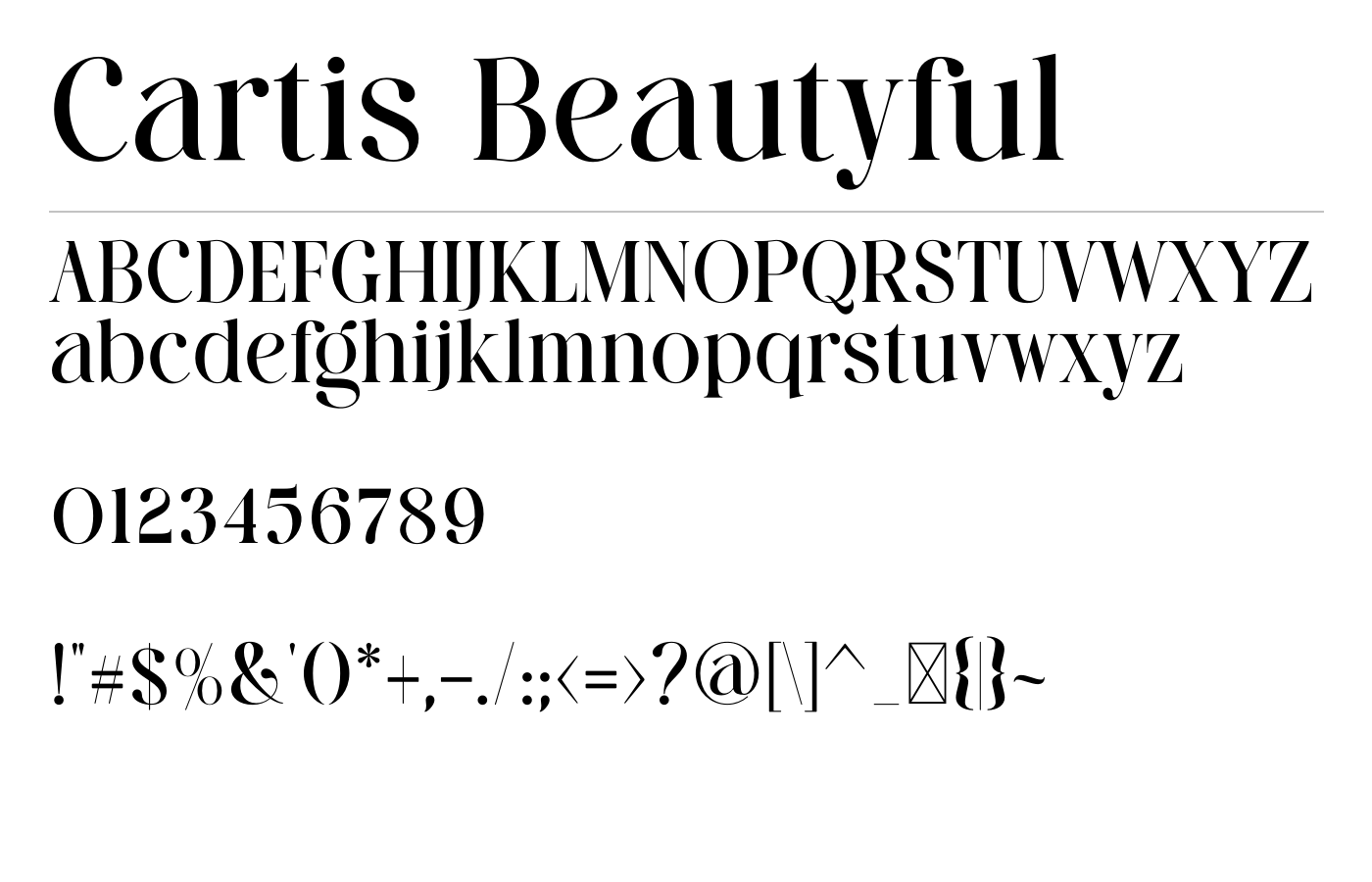 Cartis Beautyful Font preview
